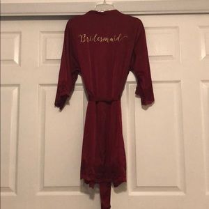 Maroon Bridesmaid Robe